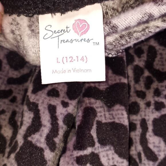 Velvety Zebra Jogger Lounge Sleep Pants Size L - Picture 6 of 6